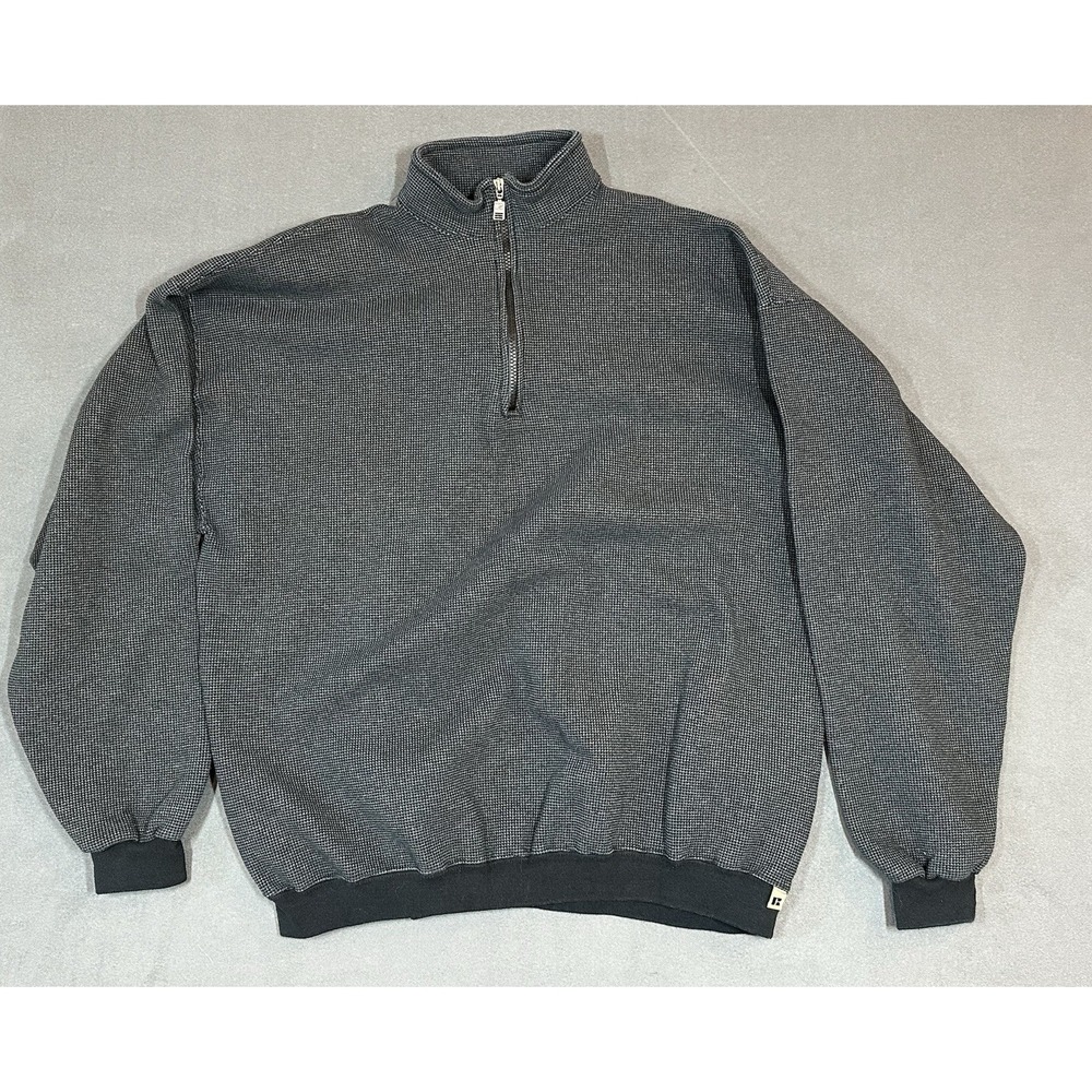 Vintage Russell Athletic Sweater Made In USA‎ Quarter Zip Pullover Size XXL